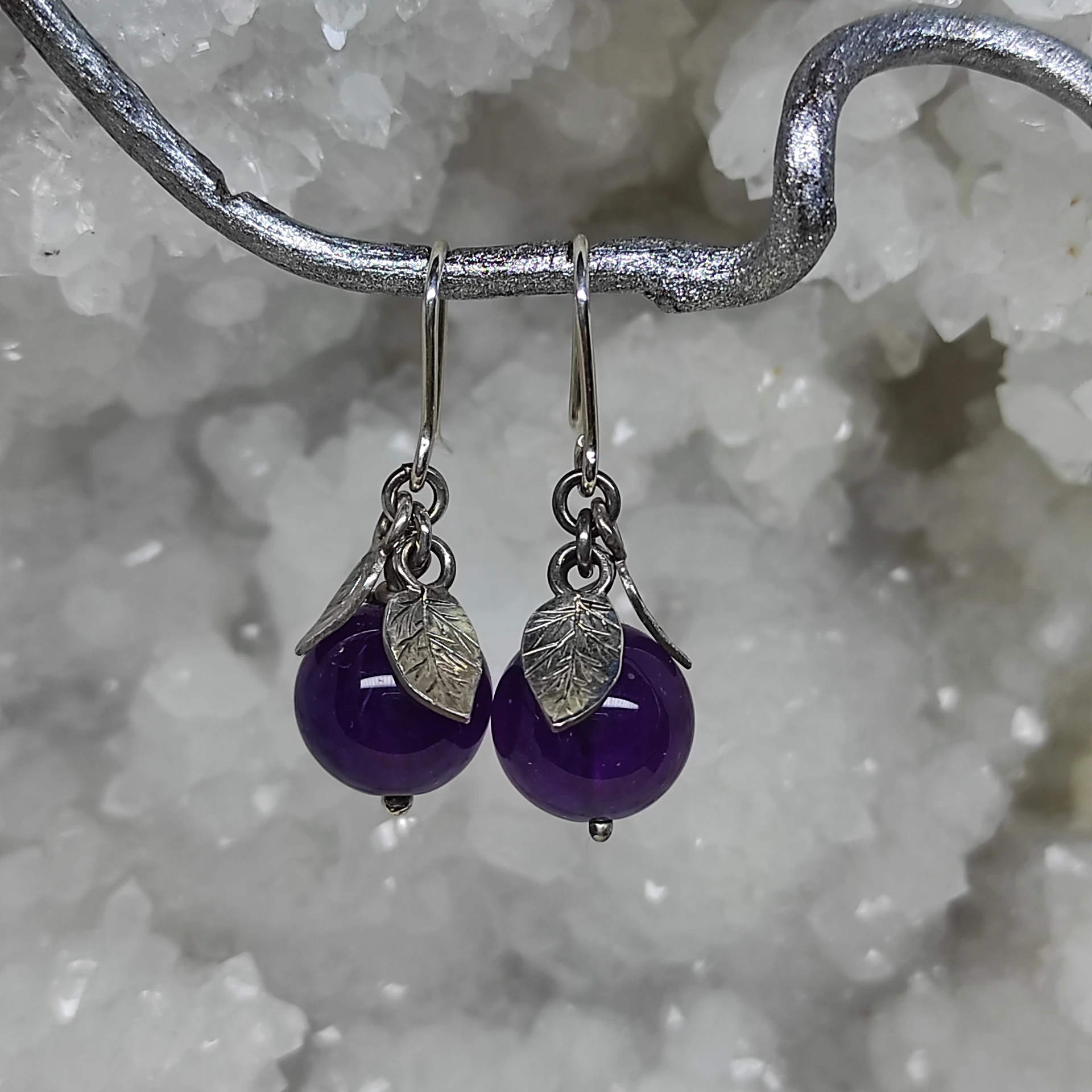 Boucle d' oreilles fruit améthyste