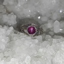 Bague branche et rubis étoilé