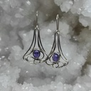 Boucles d'oreilles balancier Tanzanite