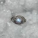 Bague labradorite blanche et chêne